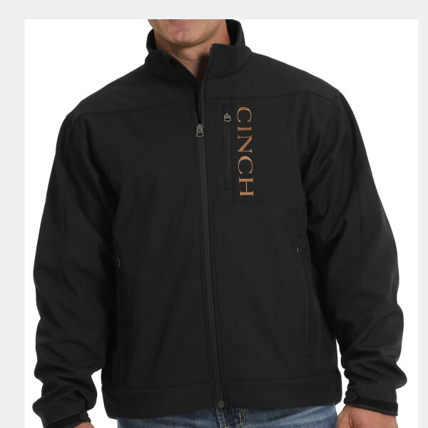 MENS BLACK BONDED JACKET Thumbnail